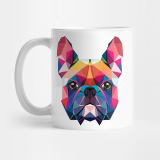 French Bulldog Geometric Portrait - Vibrant Mug